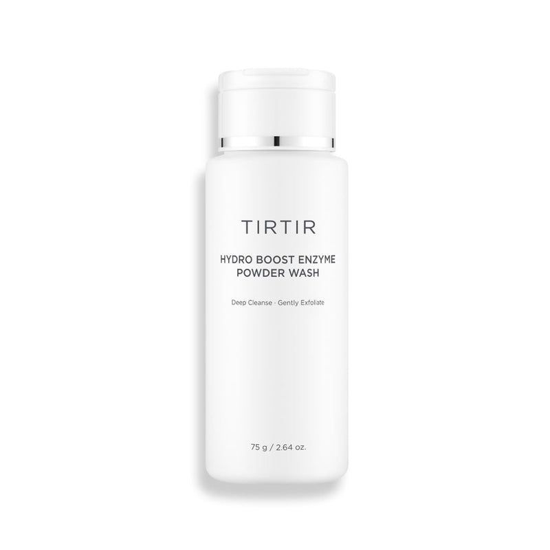 ProtoClinical k-beauty TIRTIR Hydro Boost Enzyme Powder Wash 75g shown in product packaging on a light background.