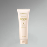 ProtoClinical k-beauty beauty product packaging with a centered beige bottle-shaped silhouette on a cool gray background.