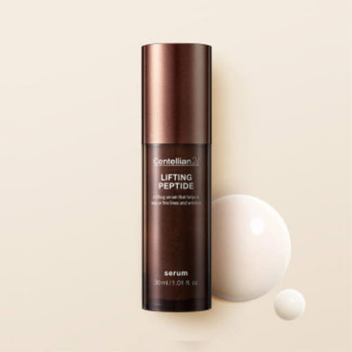 ProtoClinical k-beauty CENTELLIAN24 Lifting Peptide Serum 30ml single upright serum bottle centered on a light background