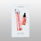 ProtoClinical k-beauty rosy cosmetic product packaging on a light blue and white background.