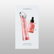 ProtoClinical k-beauty rosy cosmetic product packaging on a light blue and white background.