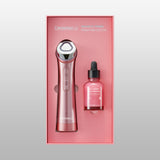 ProtoClinical k-beauty rosy cosmetic product packaging on a light blue and white background.