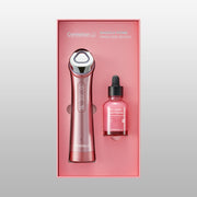 ProtoClinical k-beauty rosy cosmetic product packaging on a light blue and white background.