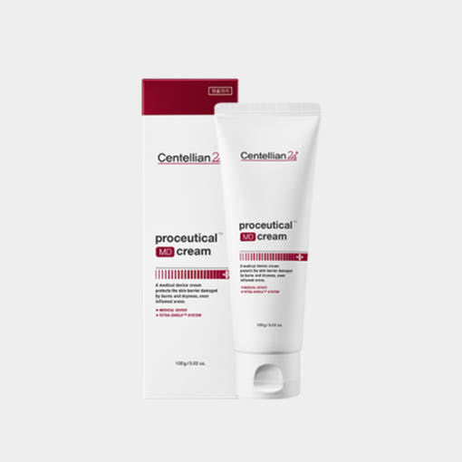 ProtoClinical k-beauty CENTELLIAN24 Proceutical MD Cream 100g single upright cream package centered on a light background with soft gray and beige tones