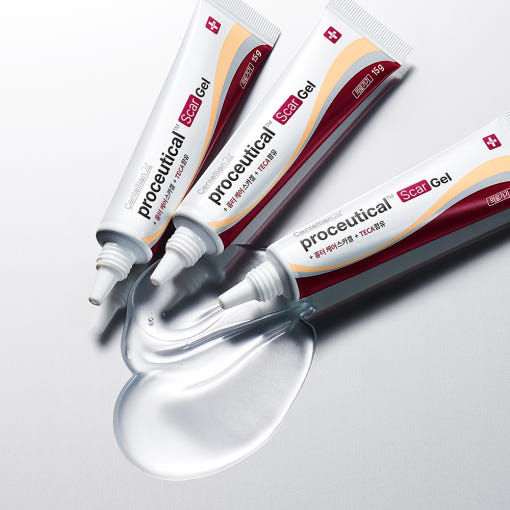 ProtoClinical k-beauty CENTELLIAN24 Proceutical Scar Gel 15g single rose pink scar gel tube centered on a pale background