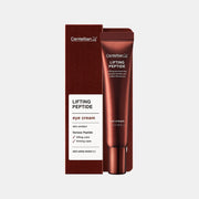 ProtoClinical k-beauty CENTELLIAN24 Lifting Peptide Eye Cream 15ml single dark mauve eye cream package centered on a pale background