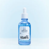 ProtoClinical k-beauty KLAIRS EGF Blue AC Calming Serum 50g single upright serum packshot centered on a light background.