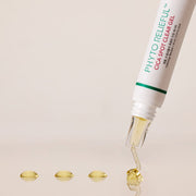 ProtoClinical k-beauty [THANK YOU FARMER] Phyto Relieful Cica Spot Clear Gel 20ml shown as a single centered upright spot gel package with soft beige and muted green tones on a light background.