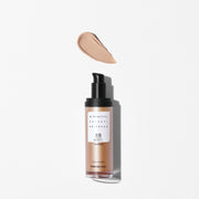 ProtoClinical k-beauty warm beige vertical beauty product silhouette with a muted olive center on a pale background.