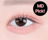 ProtoClinical k-beauty [NATURE REPUBLIC] DAILY BASIC BLOOM SINGLE SHADOW 1.1 ~ 1.5g (10color) abstract beauty graphic with a rose center and a dark olive right band on a pale pink background.