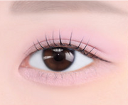 ProtoClinical k-beauty [NATURE REPUBLIC] DAILY BASIC BLOOM SINGLE SHADOW 1.1 ~ 1.5g (10color) abstract beauty graphic with a muted violet center and warm beige edges on a soft blush background.