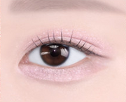 ProtoClinical k-beauty [NATURE REPUBLIC] DAILY BASIC BLOOM SINGLE SHADOW 1.1 ~ 1.5g (10color) abstract beauty graphic with a muted violet center and warm beige edges on a light peach background.