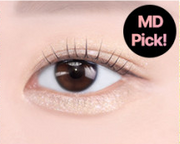 ProtoClinical k-beauty [NATURE REPUBLIC] DAILY BASIC BLOOM SINGLE SHADOW 1.1 ~ 1.5g (10color) abstract beauty graphic with a soft taupe center and a dark brown right band on a blush background.