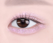 ProtoClinical k-beauty [NATURE REPUBLIC] DAILY BASIC BLOOM SINGLE SHADOW 1.1 ~ 1.5g (10color) abstract beauty graphic with a muted violet center and warm beige edges on a blush background.