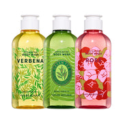ProtoClinical k-beauty [NATURE REPUBLIC] Bath And Nature Body Wash 250ml (3types) three upright body wash bottles in green, beige, and pink packaging on a light background.