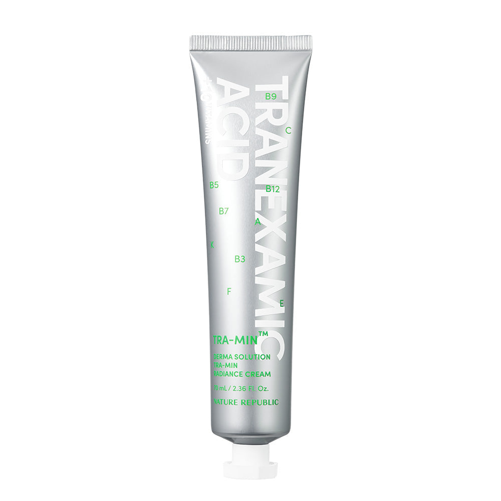 ProtoClinical k-beauty [NATURE REPUBLIC] Derma Solution TRA-MIN Radiance Cream 70ml single centered tall pale gray silhouette on a bright white background