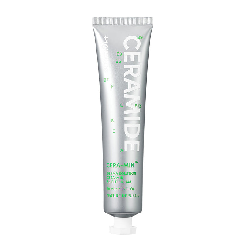 ProtoClinical k-beauty [NATURE REPUBLIC] Derma Solution CERA-MIN Shield Cream 70ml single centered tall pale gray silhouette on a bright white background