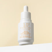 ProtoClinical k-beauty [NATURE REPUBLIC] Expert Drop Pore Care Ampoule 25ml abstract beauty graphic with pale lilac and soft yellow shapes on a light cream background.