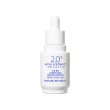 ProtoClinical k-beauty [NATURE REPUBLIC] Expert Drop Peeling Ampoule 25ml abstract beauty graphic with a pale blush vertical center, soft mint side panels, and a clean white background