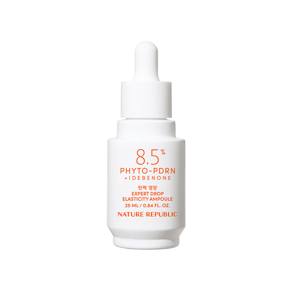 ProtoClinical k-beauty [NATURE REPUBLIC] Expert Drop Elasticity Ampoule 25ml single upright ampoule bottle centered on a light background