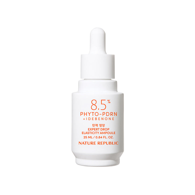 ProtoClinical k-beauty [NATURE REPUBLIC] Expert Drop Elasticity Ampoule 25ml single upright ampoule bottle centered on a light background