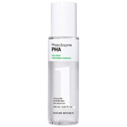 ProtoClinical k-beauty [NATURE REPUBLIC] The First PHA Treatment Essence 150ml upright essence bottle silhouette in pale lavender on a light background with soft cream side shading