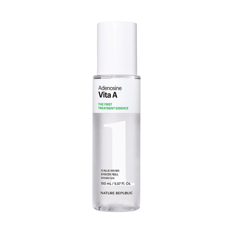 ProtoClinical k-beauty [NATURE REPUBLIC] The First Vita A Treatment Essence 150ml shown as an upright pale lavender silhouette centered on a light background.
