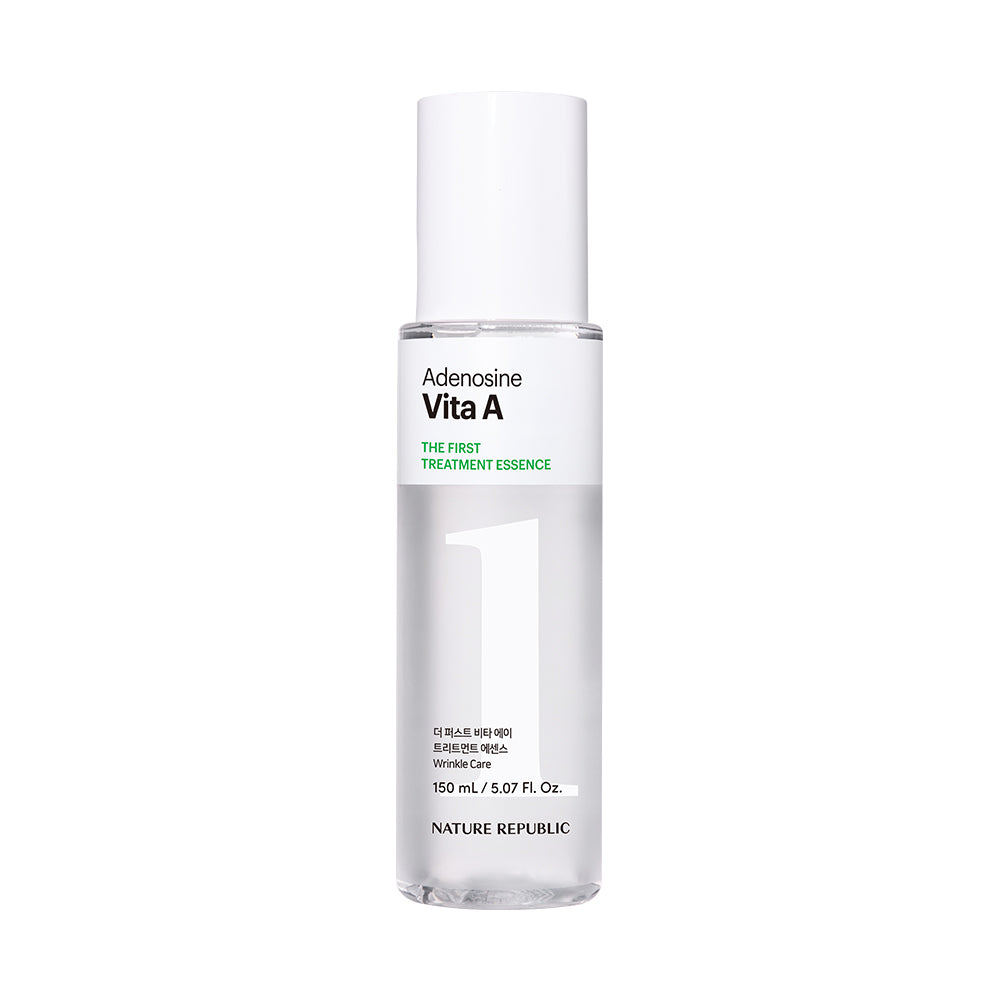 ProtoClinical k-beauty [NATURE REPUBLIC] The First Vita A Treatment Essence 150ml shown as an upright pale lavender silhouette centered on a light background.