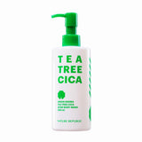 ProtoClinical k-beauty [NATURE REPUBLIC] Green Derma Tea Tree Cica Acne Body Wash 300ml single upright green body wash bottle on a light background.