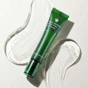 ProtoClinical k-beauty [NATURE REPUBLIC] Real Squeeze Aloe Vera Eye Serum 15ml shown as a muted green silhouette with soft pink corners on a light background.