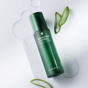 ProtoClinical k-beauty [NATURE REPUBLIC] Real Squeeze Aloe Vera Toner 150ml muted teal beauty product silhouette with soft gray side panels on a light background.