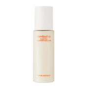 ProtoClinical k-beauty [NATURE REPUBLIC] Kombucha Black Tea Treatment Emulsion 130ml slim pale ivory bottle silhouette centered on a light background with soft pink side shading