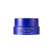 ProtoClinical k-beauty [NATURE REPUBLIC] Hyathenol Hydra Cream 50ml soft violet beauty graphic with a deep blue center on a light background