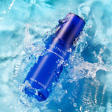 ProtoClinical k-beauty [NATURE REPUBLIC] Hyathenol Hydra Capsule Essence 50ml deep blue vertical bottle silhouette centered on a light background with pale aqua accents