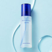 ProtoClinical k-beauty [NATURE REPUBLIC] Hyathenol Hydra Toner 150ml deep blue bottle silhouette on a light background with pale aqua accents