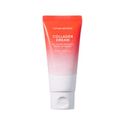 ProtoClinical k-beauty [NATURE REPUBLIC] Collagen Dream All In One Radiance Tone-Up Cream 50ml tall blush beauty bottle silhouette centered on a light background with pale aqua corners.