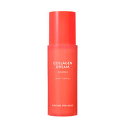 ProtoClinical k-beauty [NATURE REPUBLIC] Collagen Dream Essence 40ml tall coral silhouette centered on a light background with pale aqua side panels.