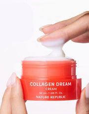 ProtoClinical k-beauty abstract beauty graphic with a pale aqua left band, a coral lower shape, and a muted taupe upper-right panel on a light background.