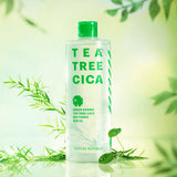 ProtoClinical k-beauty [NATURE REPUBLIC] Green Derma Tea Tree Cica Big Toner 500ml soft green and aqua product graphic with a pale yellow right band on a light background
