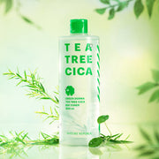 ProtoClinical k-beauty [NATURE REPUBLIC] Green Derma Tea Tree Cica Big Toner 500ml soft green and aqua product graphic with a pale yellow right band on a light background