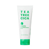 ProtoClinical k-beauty [NATURE REPUBLIC] Green Derma Tea Tree Cica Acne Foam Cleanser 150ml single upright teal cleanser tube on a white background with pale pink side panels.