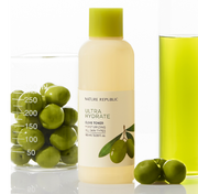 ProtoClinical k-beauty abstract beauty graphic with an olive lower-left block, soft lavender upper shading, and a bright yellow right panel on a light background.