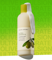 ProtoClinical k-beauty abstract pale beige bottle silhouette with a soft taupe base on a vivid green background