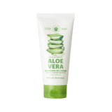 ProtoClinical k-beauty [NATURE REPUBLIC] Soothing & Moisture Aloe Vera Cleansing Gel Cream 150ml single upright pale green cleanser tube on a white background with pale blue side panels.