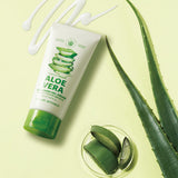 ProtoClinical k-beauty [NATURE REPUBLIC] Soothing & Moisture Aloe Vera Cleansing Gel Cream 150ml single upright pale green cleanser tube on a soft green background.