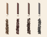 ProtoClinical k-beauty wide beauty banner with soft taupe horizontal bands on a light cream background.