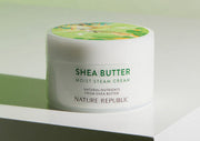 ProtoClinical k-beauty [NATURE REPUBLIC] Shea Butter Steam Cream 100ml (3type) olive and gray bottle silhouette on a light background