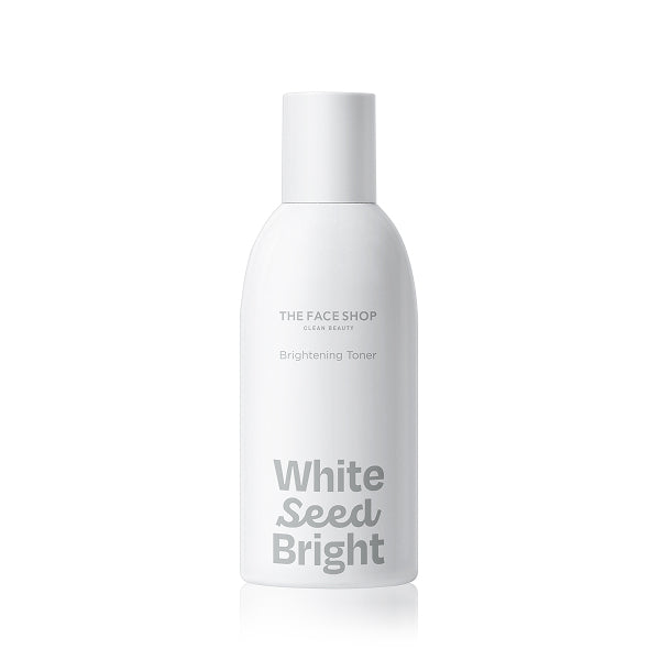 ProtoClinical k-beauty [THE FACE SHOP] White Seed Brightening Toner 250ml single toner package centered on a clean white background