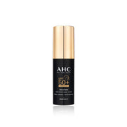 ProtoClinical k-beauty AHC Masters Air Rich Sun Stick SPF50+ PA++++ 10g single dark sun stick package centered on a white background with soft gray side shadows.