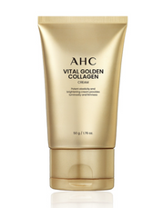 ProtoClinical k-beauty AHC Vital Golden Collagen Cream 50g single dark cream jar centered on a white background with soft beige side shading